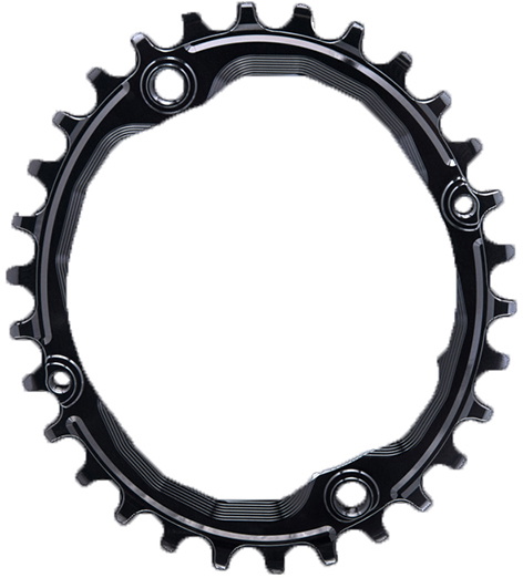Klingesæt Singlespeed 34t ø104 mm Oval - Sort Black Friday Tilbud