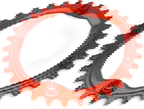 Chainring Singlespeed 30t ø104 Mm   (1x10 11 12) Oval   Rød Black Friday Absoluteblack Tilbud