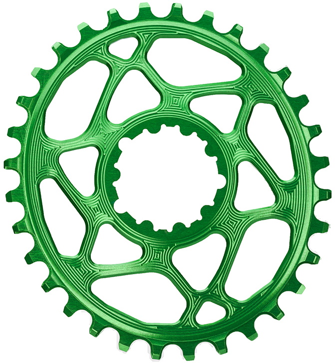 Oval 32t Klinge til Singlespeed Sram Grøn - Tilbud!