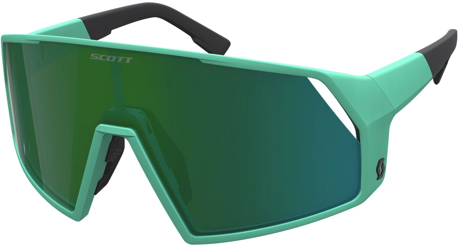 Pro Shield Cykelbrille   Soft Teal Green   Green Chrome Black Friday Scott Tilbud