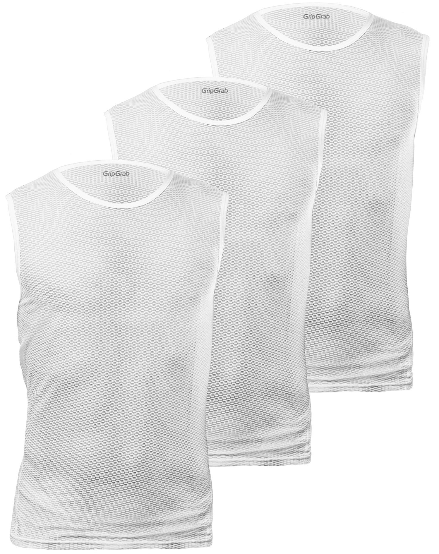 Ultralight ærmeløs Baselayer 3 Pak - Hvid Black Friday Tilbud