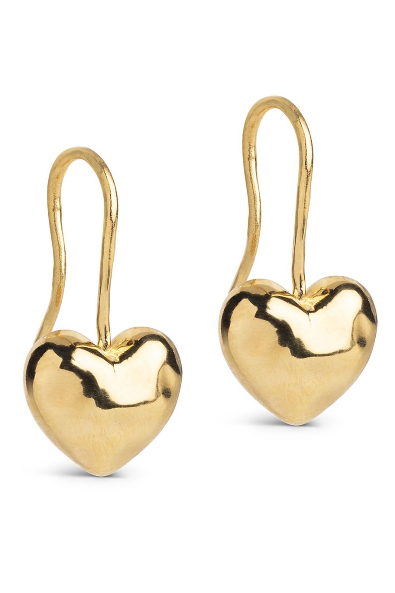 Poma Drop Heart øreringe i guld – Black Friday Tilbud!