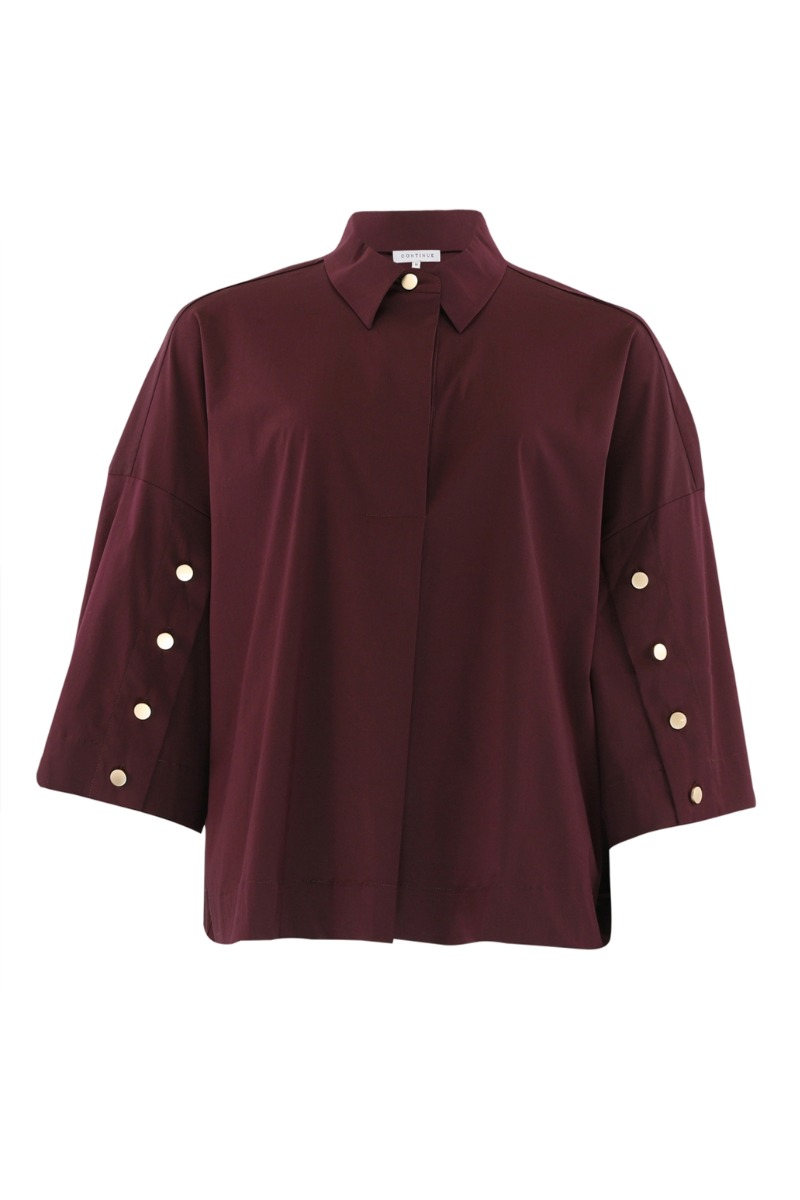 Klara Bluse i Bordeaux - Black Friday Tilbud! Forudbestil nu!