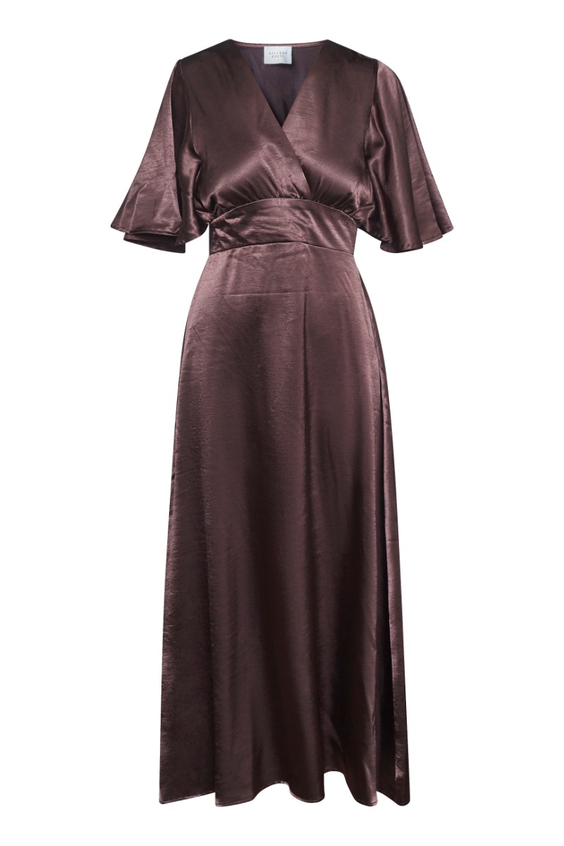 Elegant Kjole Gisela DR16 i Brun - Black Friday Tilbud