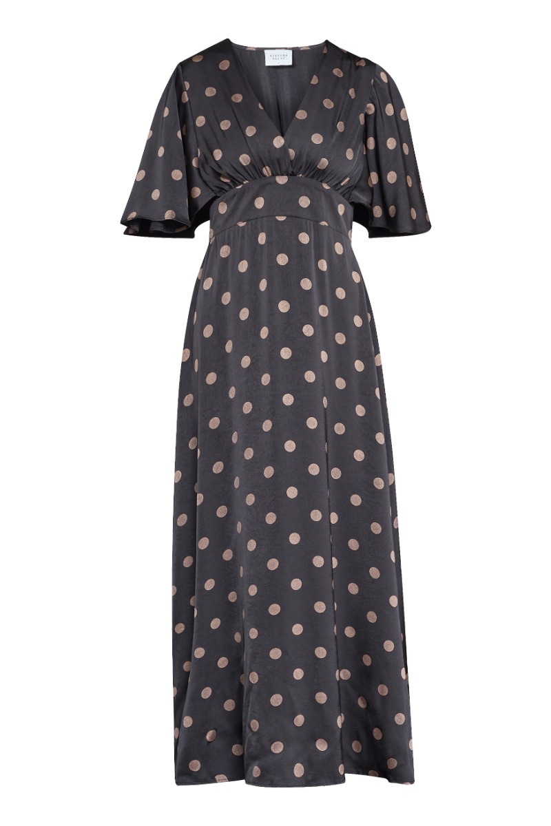 Elegant Gisela Kjole med Prikket Design - Black Friday Tilbud