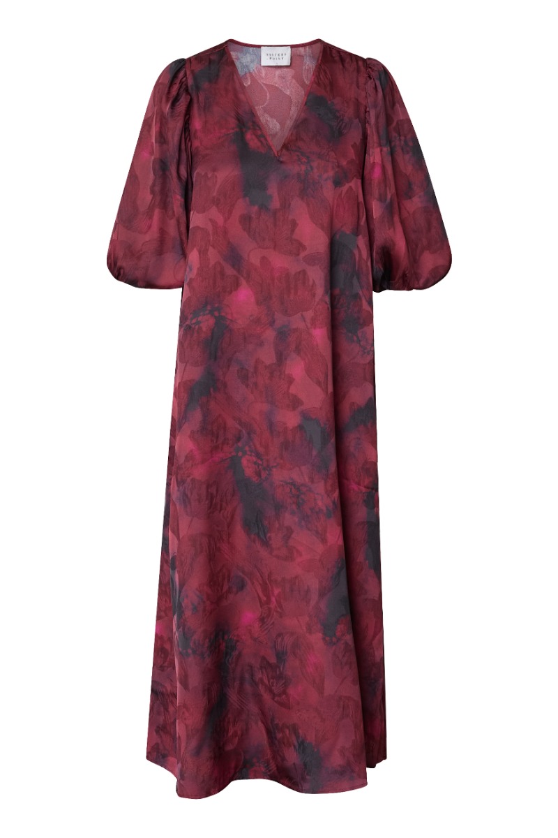 Kjole   Ventia V.dr6   Bordeaux Blurred Black Friday Sisters Point Tilbud