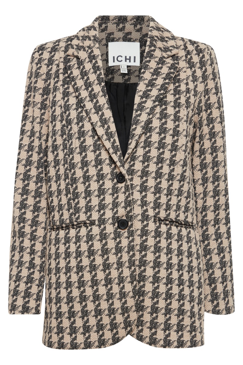 Oversize Blazer i Houndstooth - Black Friday Tilbud fra Ichi