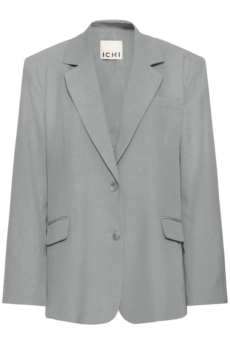 Oversize Blazer Fava i Grå Melange - Black Friday Tilbud