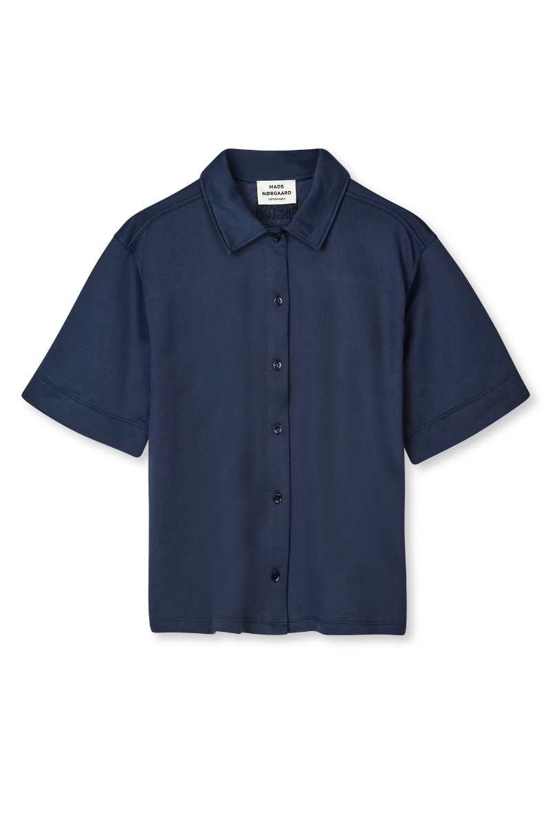Mads Nørgaard T-shirt i mørkeblå - Black Friday Tilbud!