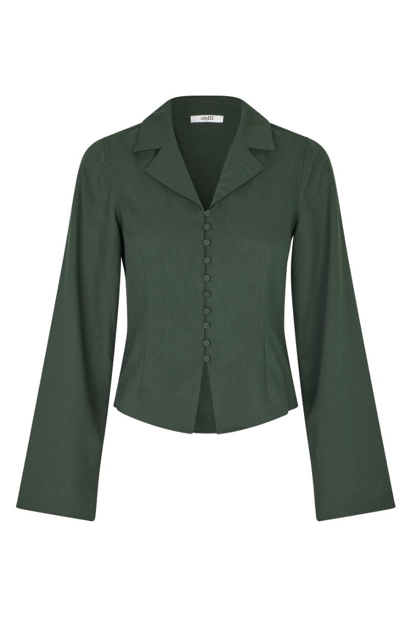 Bluse Mallaria M i Pine Green - Black Friday Tilbud
