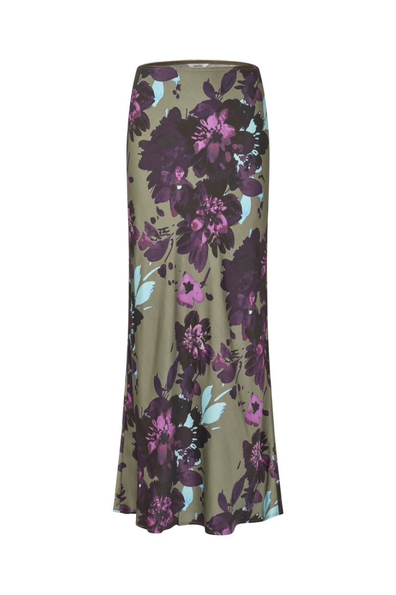 Maxi Nederdel Malira M med Camellia Print - Black Friday Tilbud