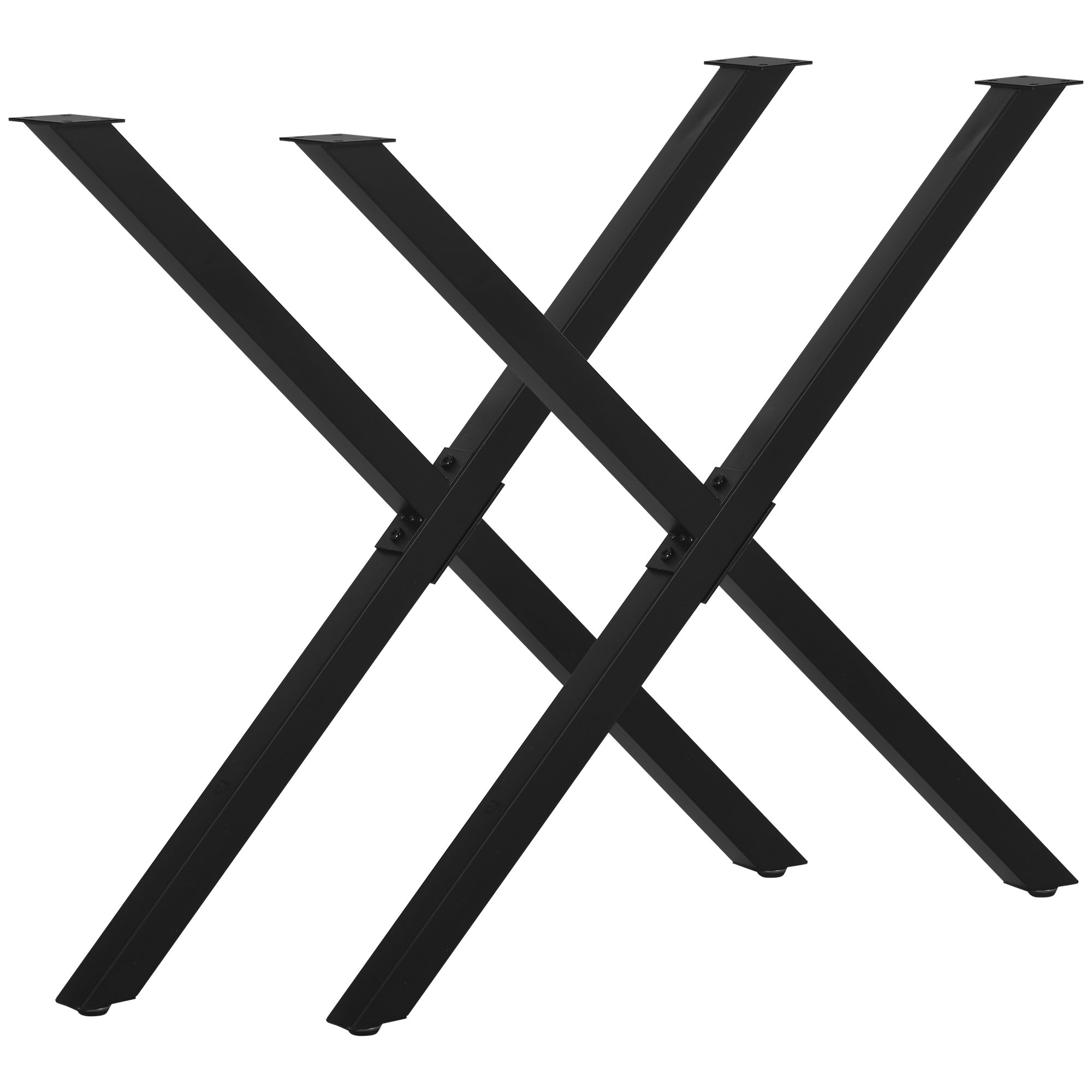 2 Stk. X-formede Stålbordben – Fantastisk Tilbud!