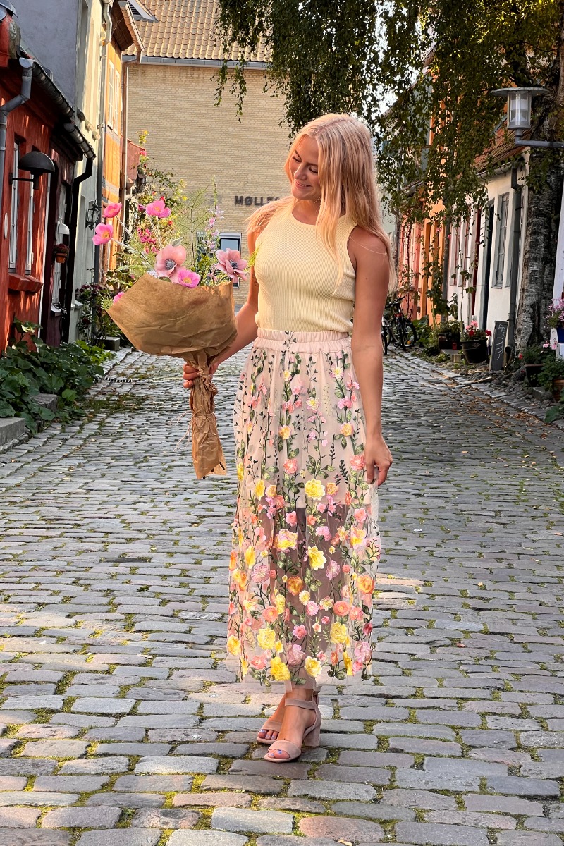 A View   Nederdel   Fuschia Skirt   Sand Yellow Black Friday A-view Tilbud