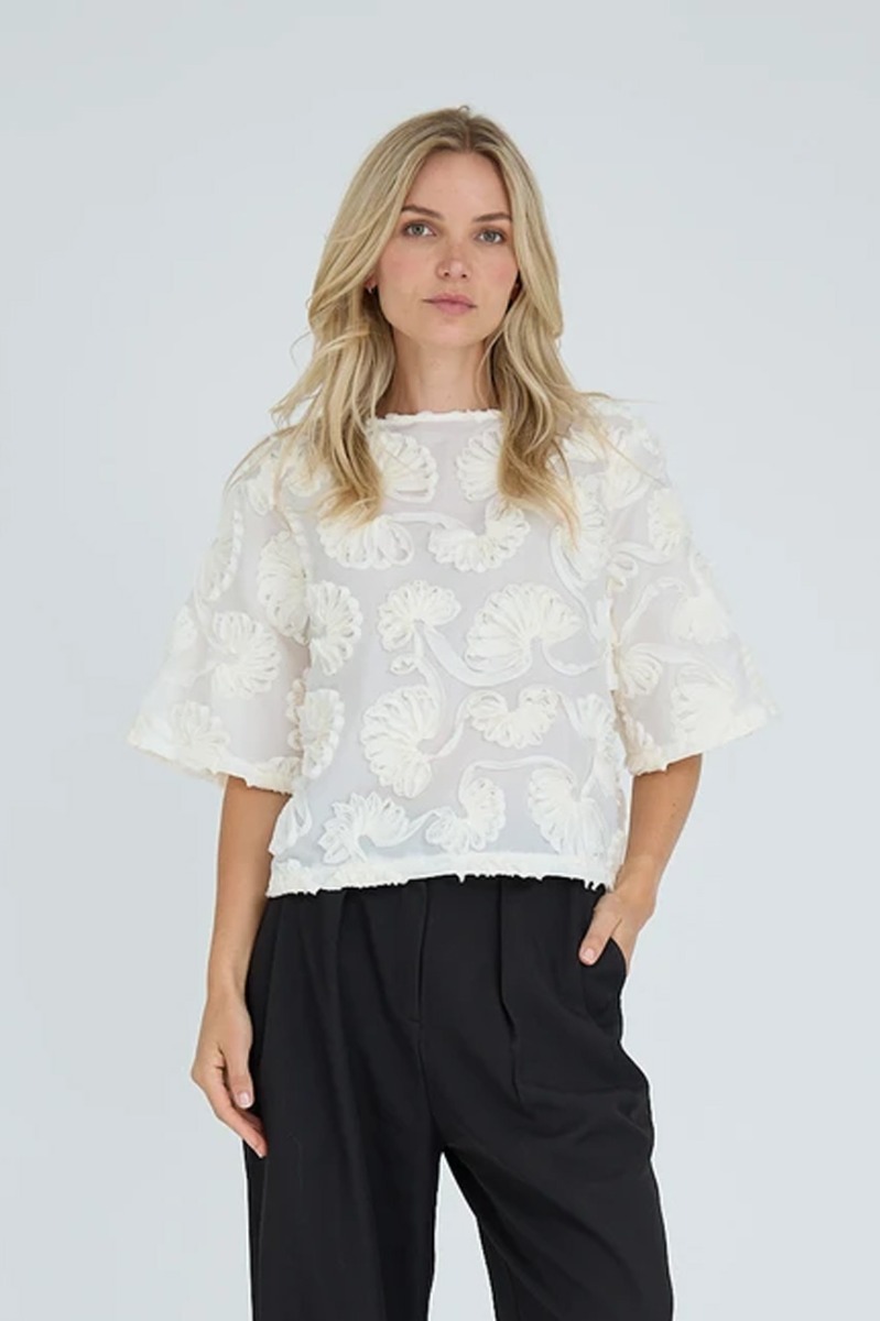A View   Bluse   Jolene Blouse   Off White Black Friday A-view Tilbud