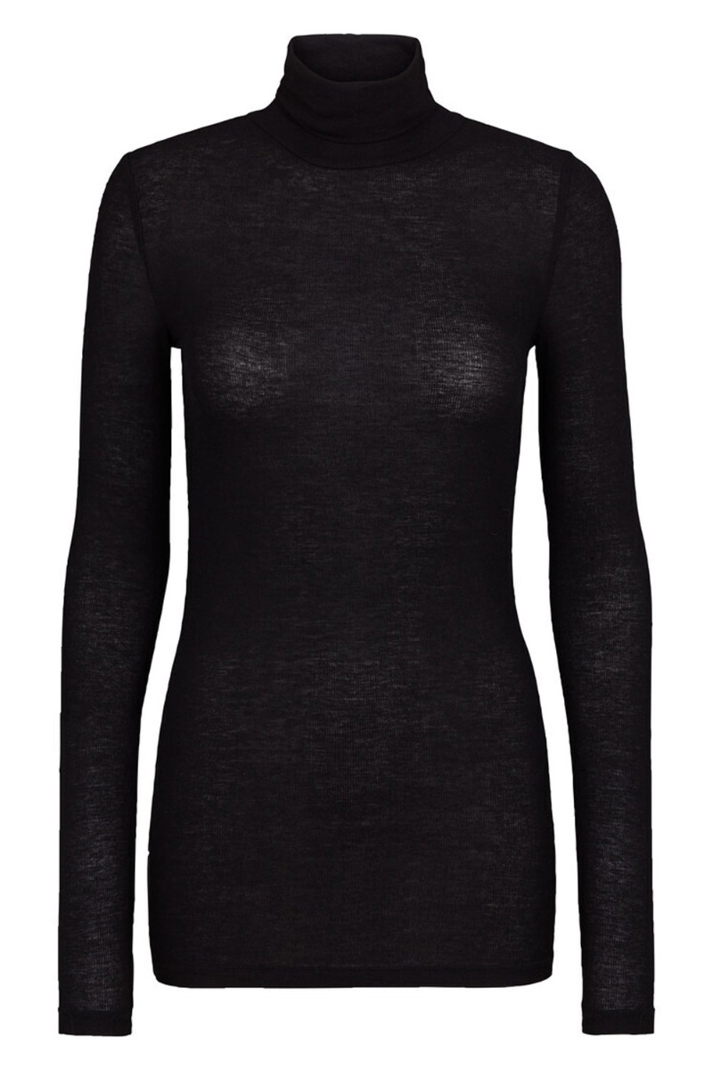 Bluse med rullekrave fra Bruuns Bazaar - Black Friday Tilbud