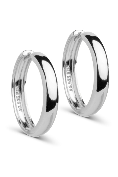 Klassiske Hoops Øreringe i Sølv - Black Friday Tilbud