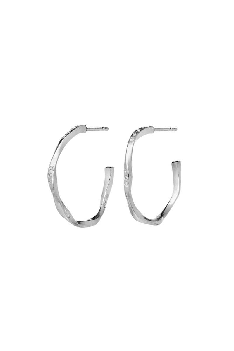 Echo Midi Øreringe i Sølv - Black Friday Tilbud!