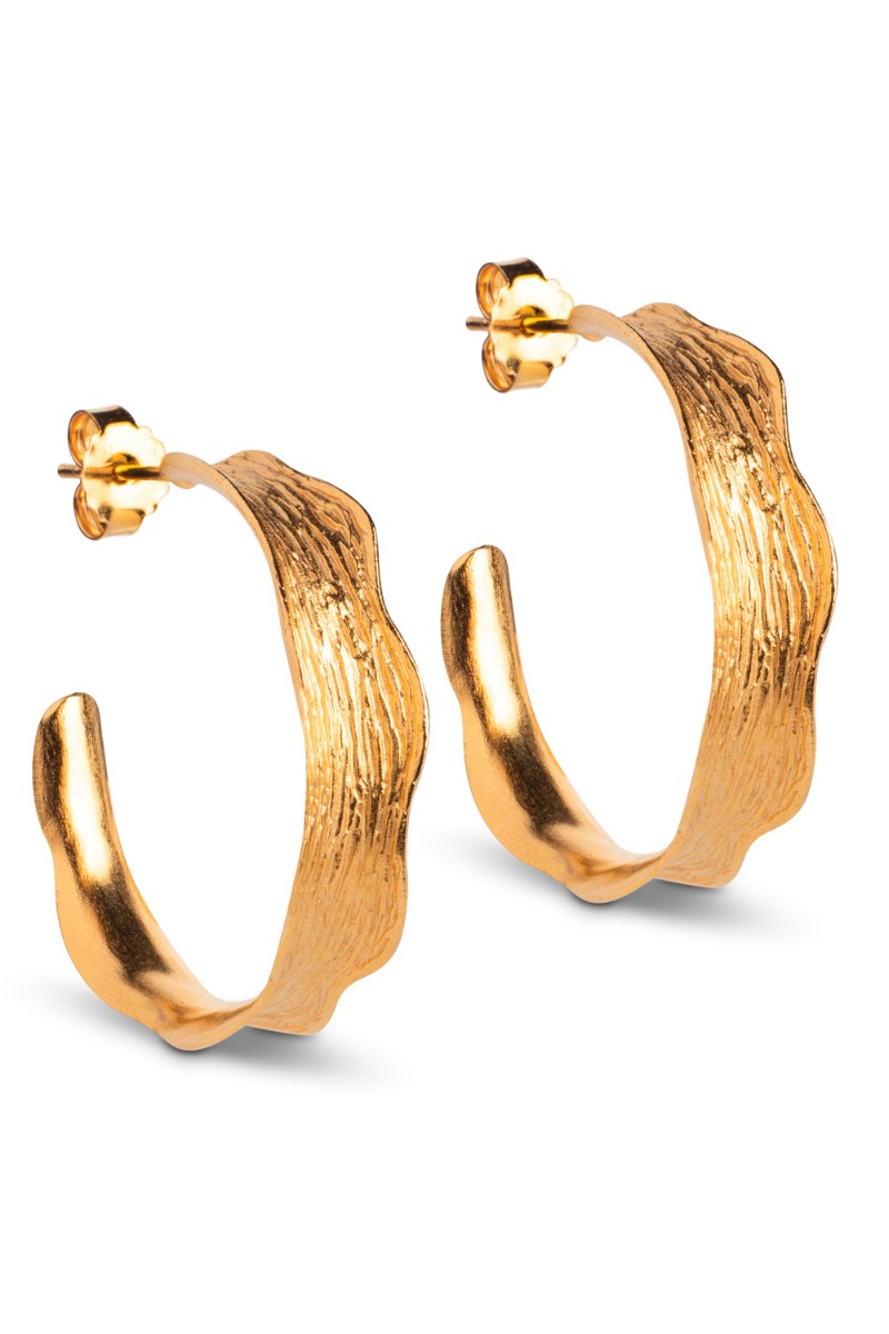 Ane Large Hoops øreringe i Guld – Black Friday Tilbud
