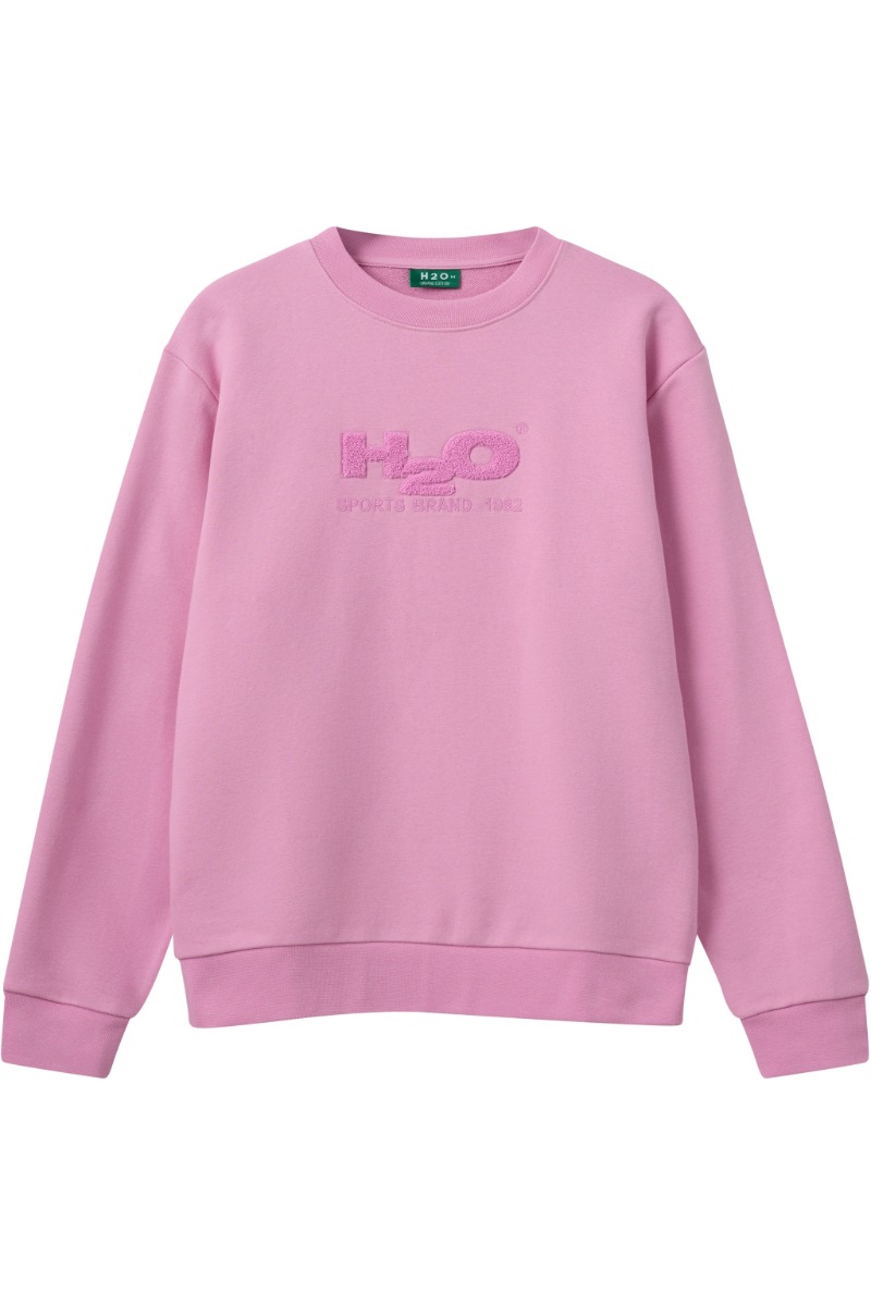 Basic Logo Sweatshirt O-neck i Flamingo - Black Friday Tilbud