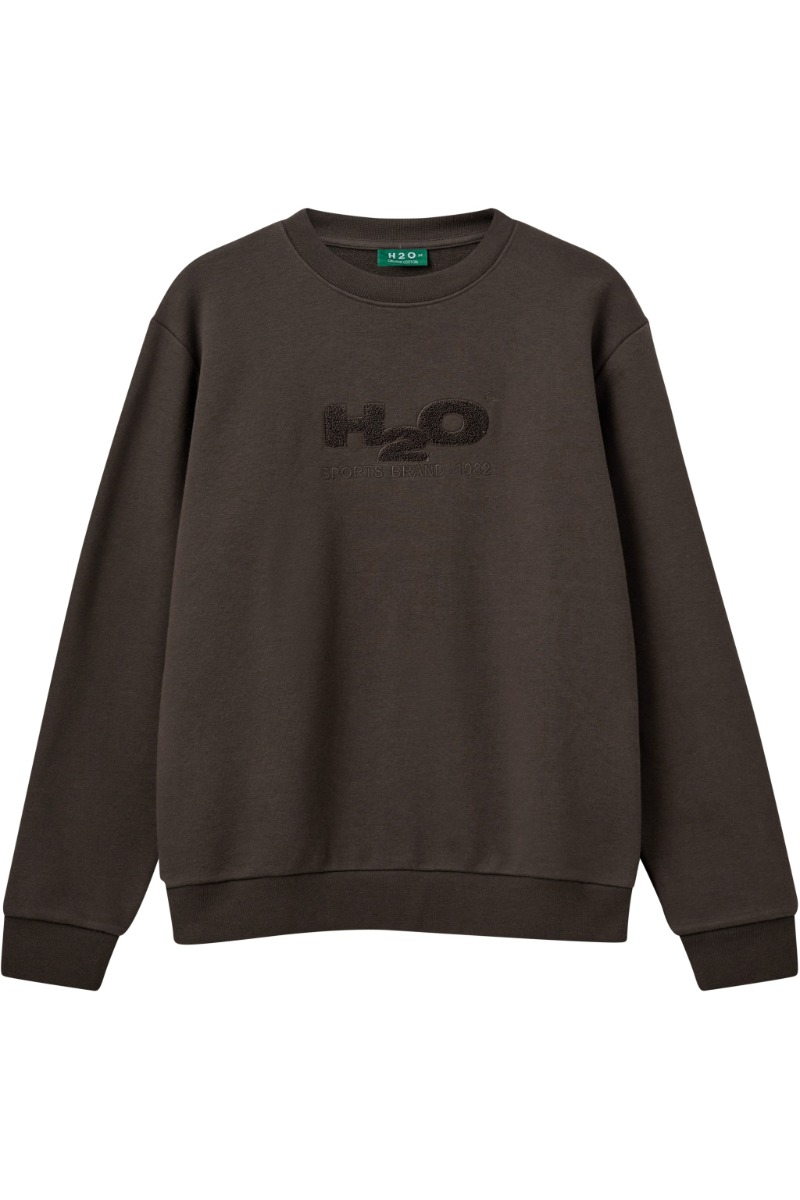 Basic Logo Sweatshirt O'neck i Espresso - Black Friday Tilbud