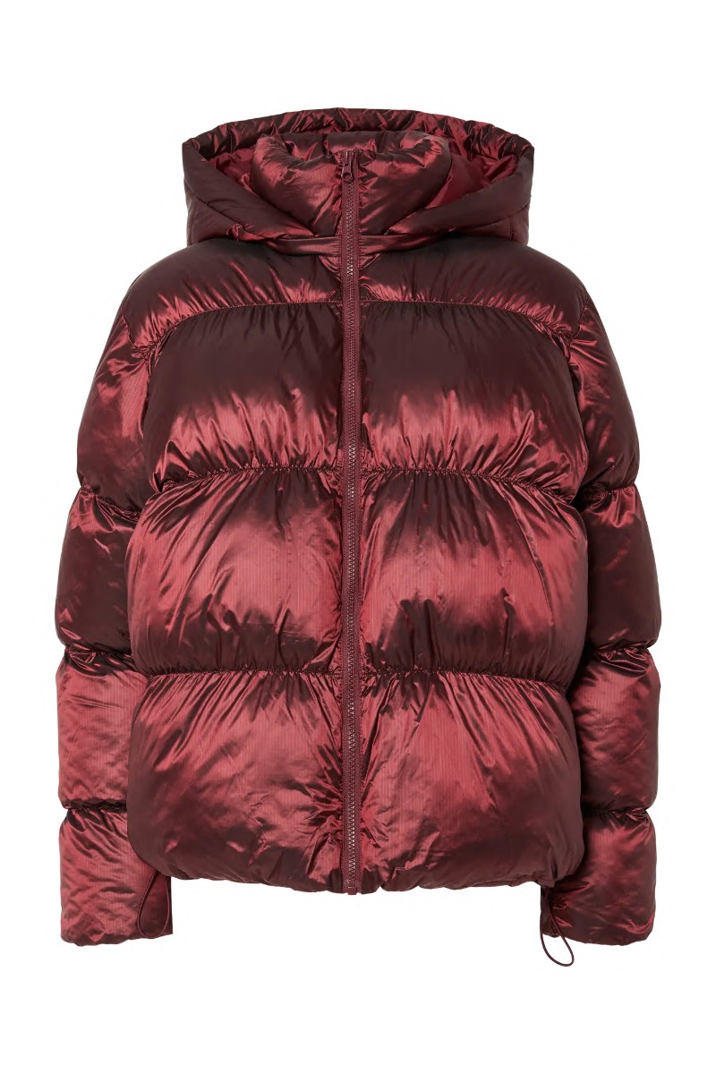 Milla Shiny Puffer Jakke med Hætte - Black Friday Tilbud