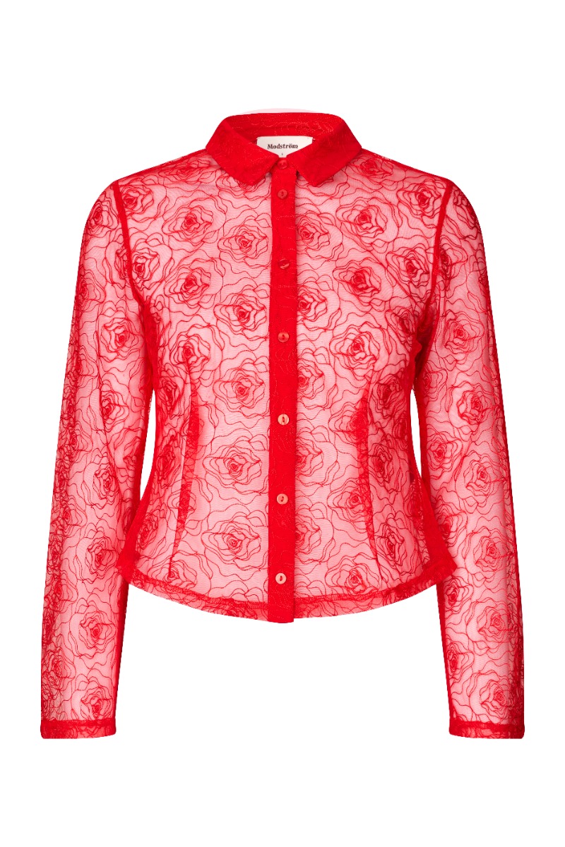 Roccomd Skjorte i Racing Red - Black Friday Tilbud