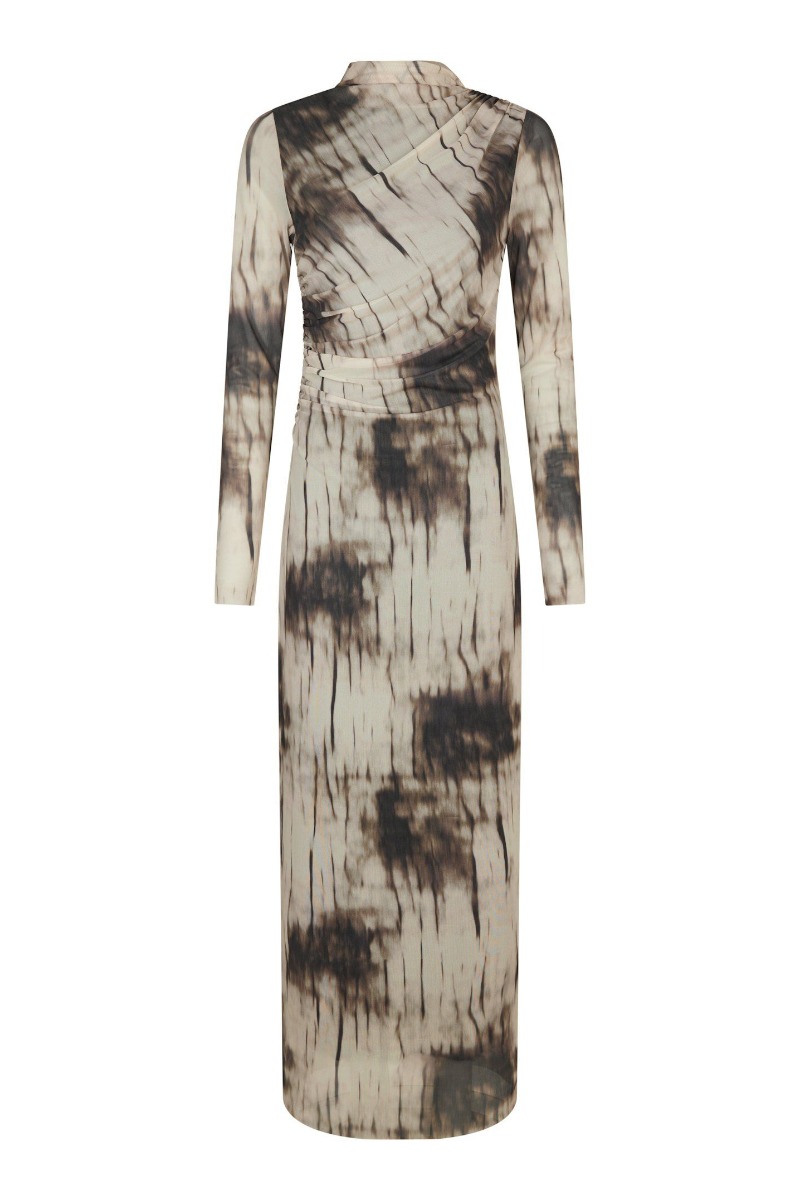 Onessa Faded Mesh Kjole - Støvet Brun Black Friday Tilbud