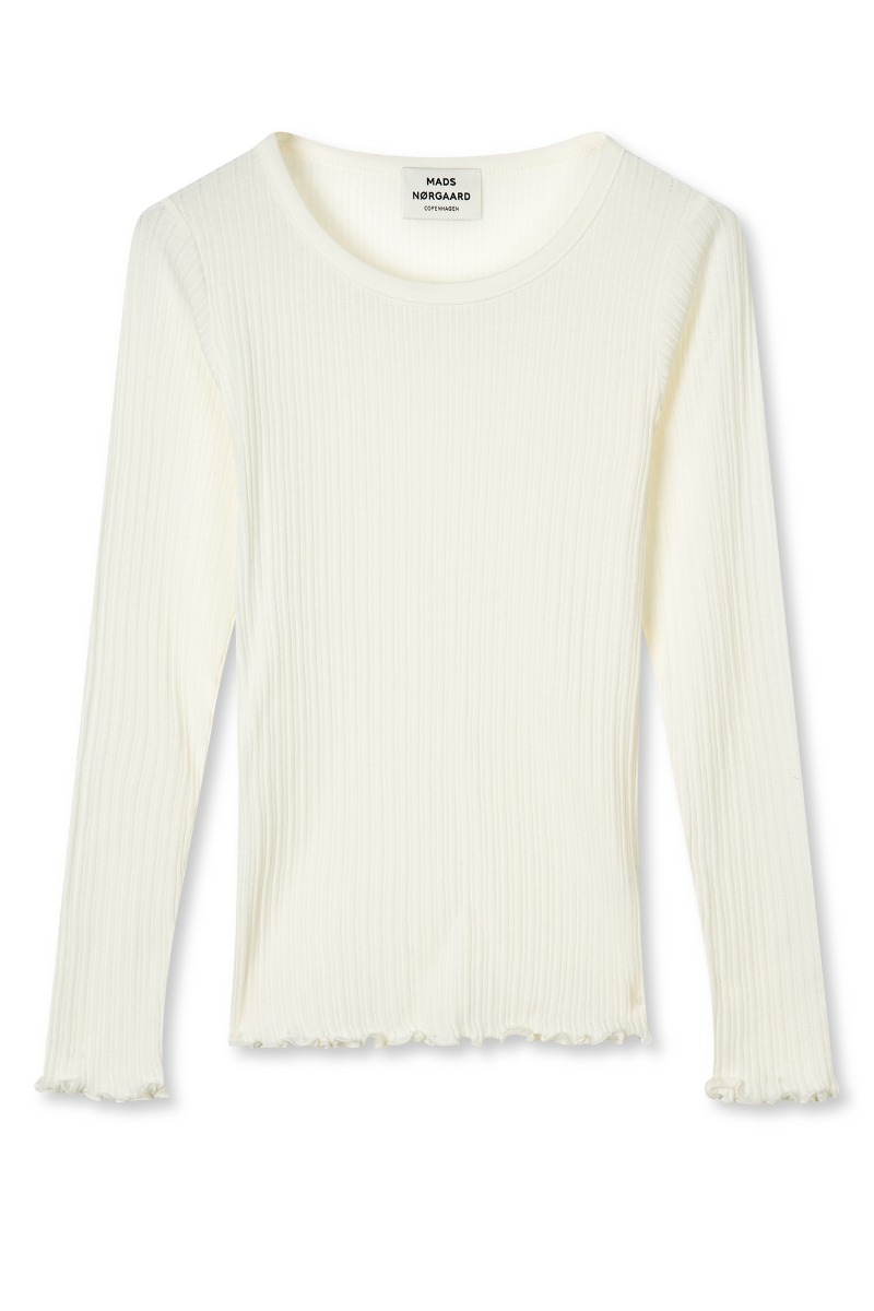 Mads Nørgaard Bluse Pointella Troja Tee - Black Friday Tilbud