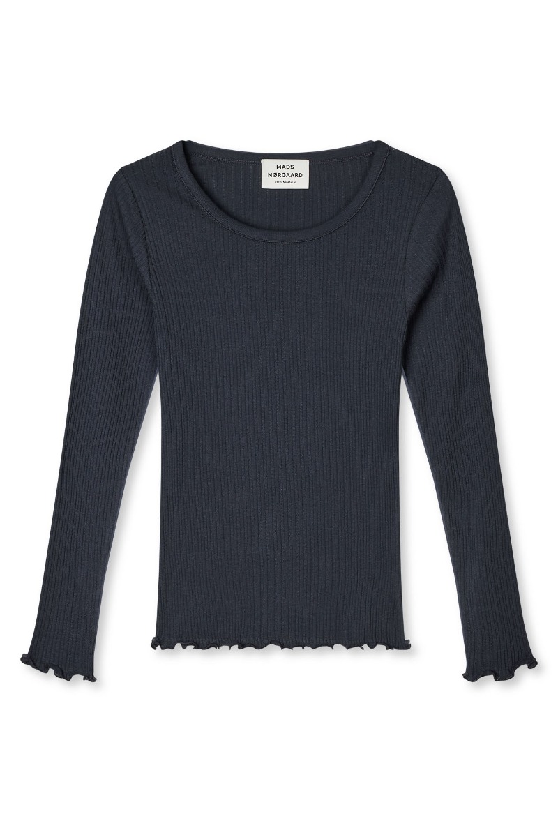 Bluse Pointella Troja Tee Ls Fav i Parisian Night - Tilbud!