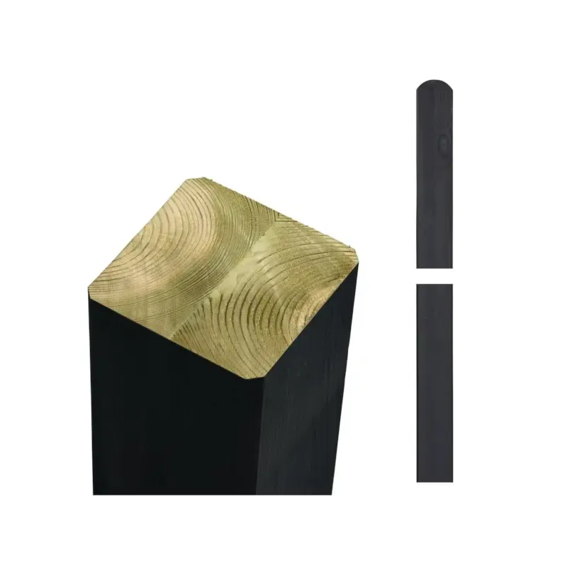 Plus Omlimede Stolpe 90x90mm X268cm   Sort 20369 15 Black Friday Plus A/s Tilbud