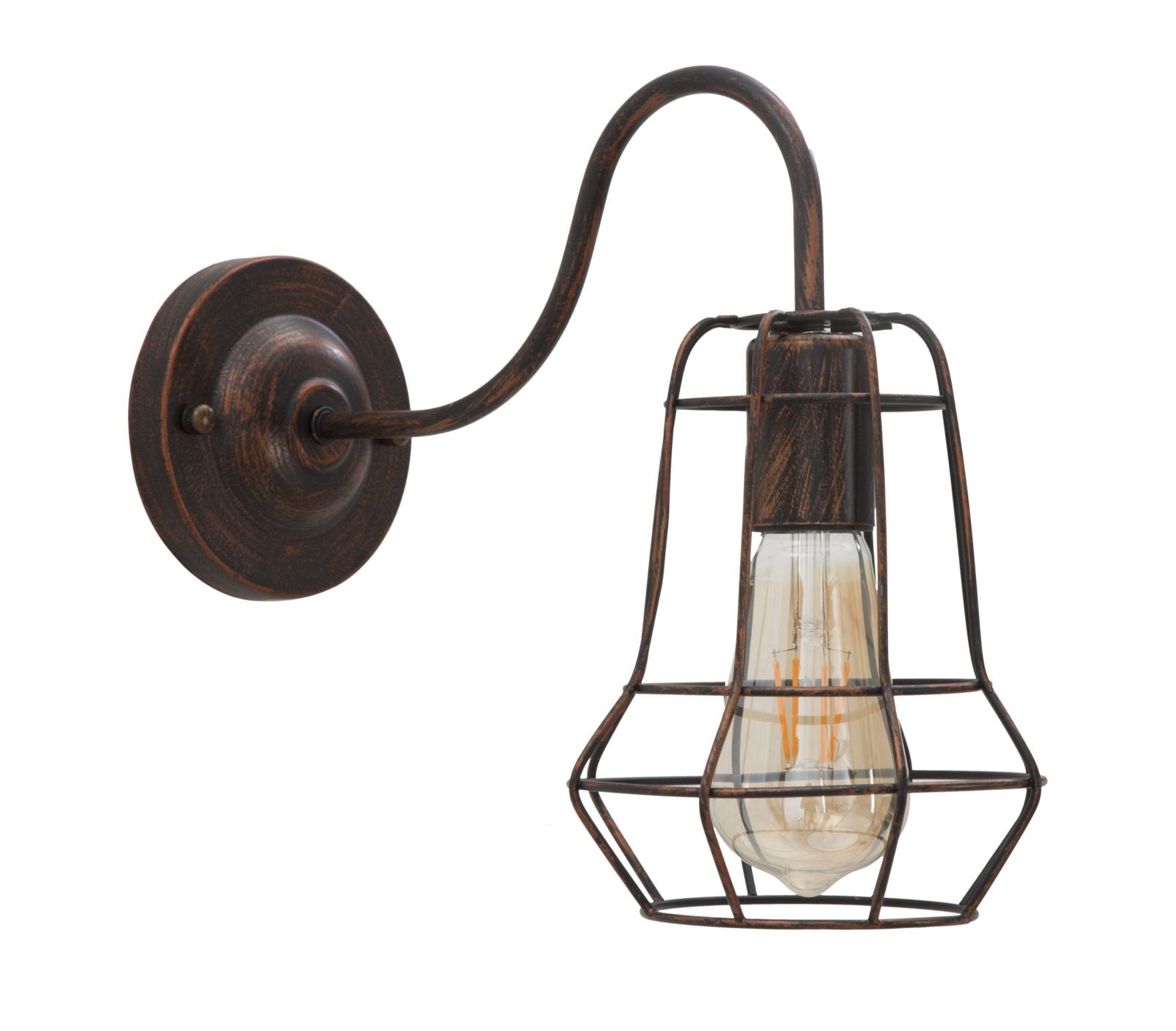 Industriel Lampe I Jern     33x15x27 Cm Black Friday Mauro Ferretti Tilbud