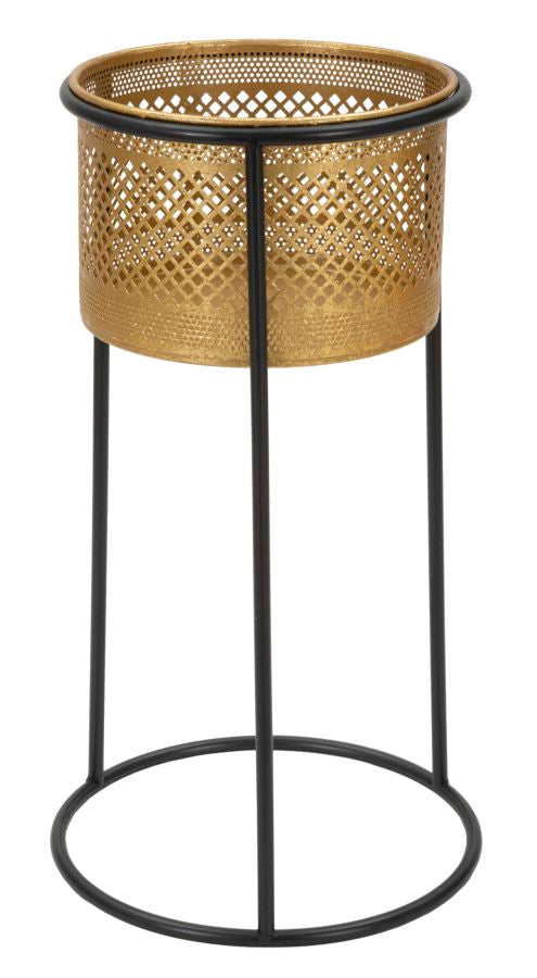 Glam Vase I Guldfarve, Metal     25x50 Cm Black Friday Mauro Ferretti Tilbud