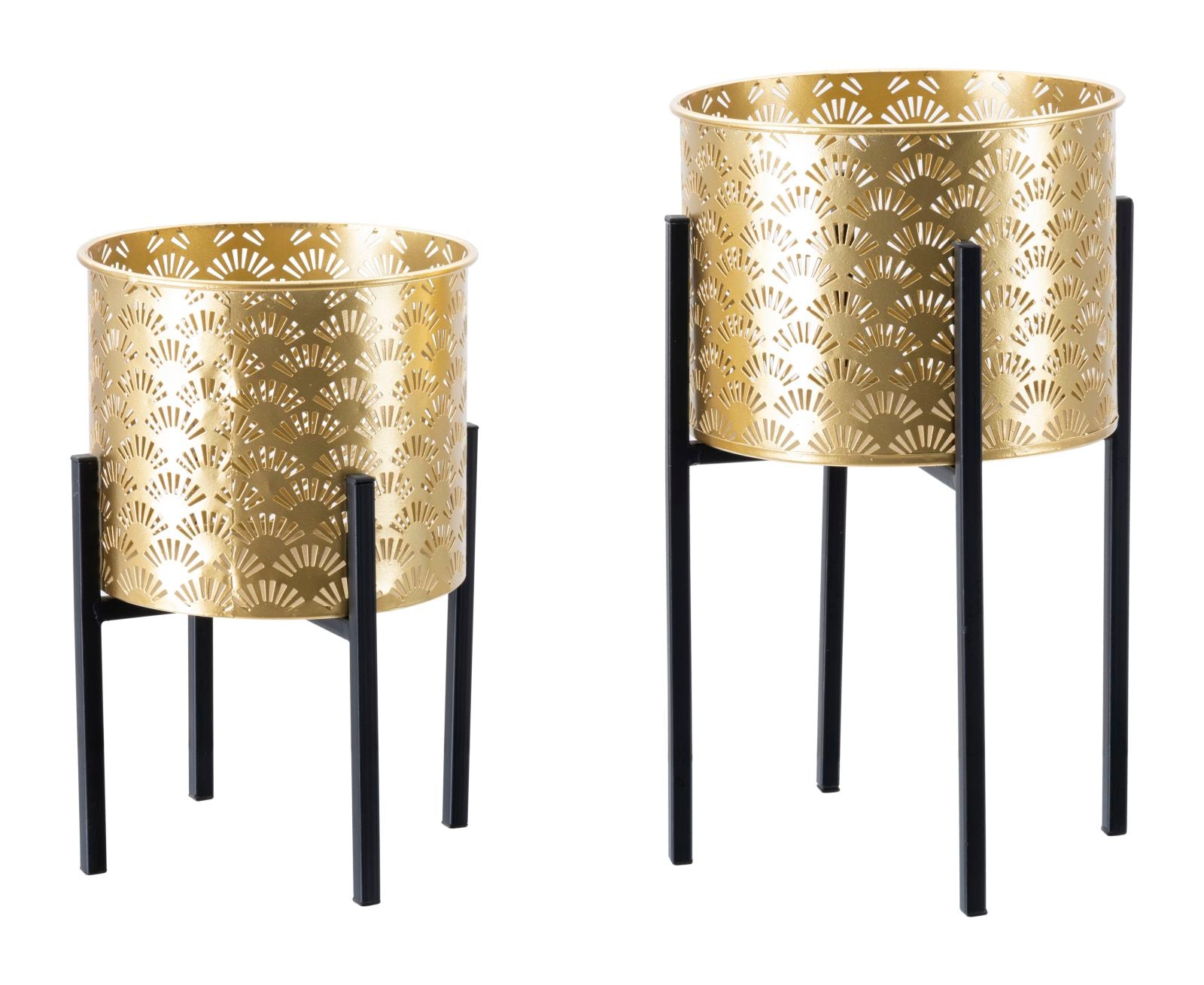 Guld Metal Vaser – 2-pak til Black Friday Tilbud