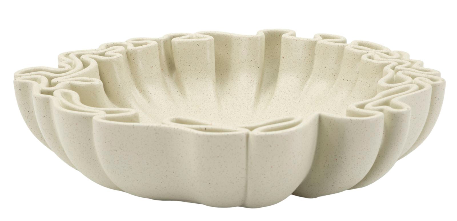 Fad, Cremefarvet I Polyresin     30x5x29 7x5 Cm Black Friday Mauro Ferretti Tilbud