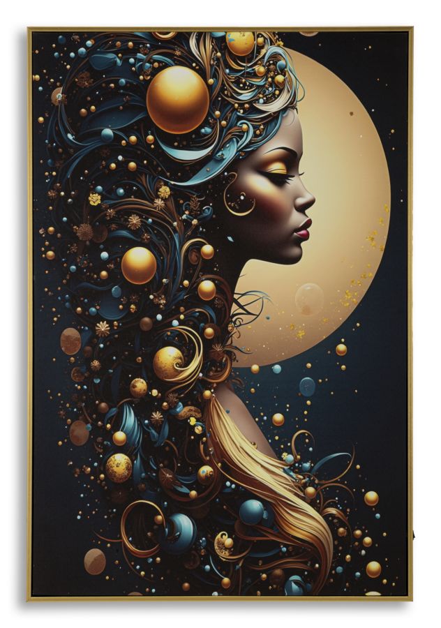 Canvasbillede Med Led Minerva Med Ramme  A  (60 X 3,5 X 90 Cm) Black Friday Mauro Ferretti Tilbud