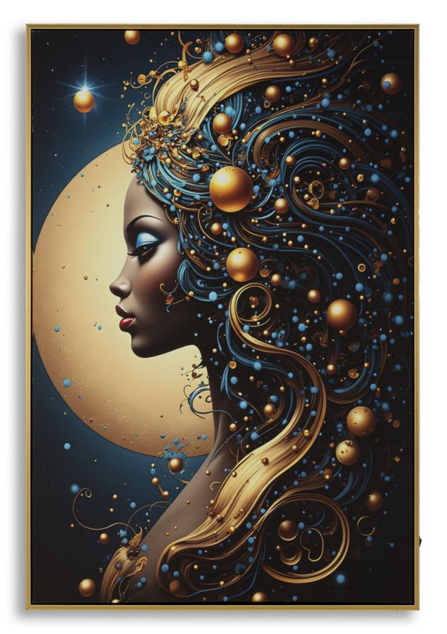 Canvasbillede Med Led Minerva Med Ramme  B  (60 X 3,5 X 90 Cm) Black Friday Mauro Ferretti Tilbud