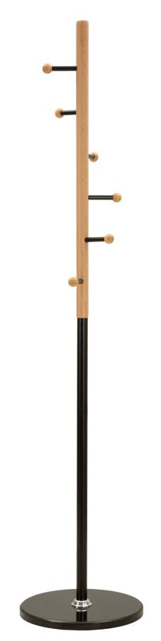 Step Coat Rack     Tøjstativ I Sort Og Træ (ø37 X 172 Cm) Black Friday Mauro Ferretti Tilbud