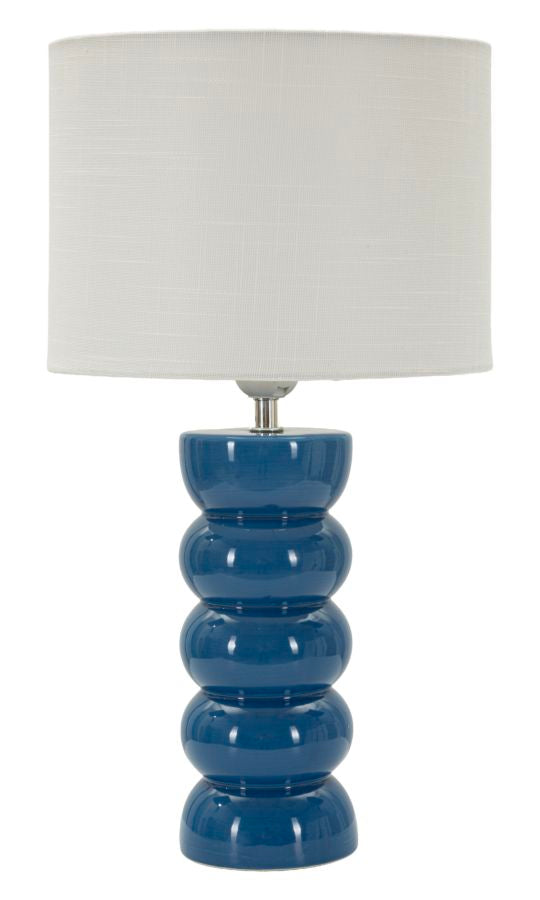 Torr Table Lamp     Blå Bordlampe (ø25 X 46 Cm) Black Friday Mauro Ferretti Tilbud