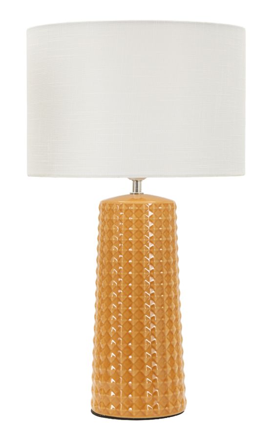 Gliss Table Lamp     Sennepsgul Bordlampe (ø30 X 52 Cm) Black Friday Mauro Ferretti Tilbud