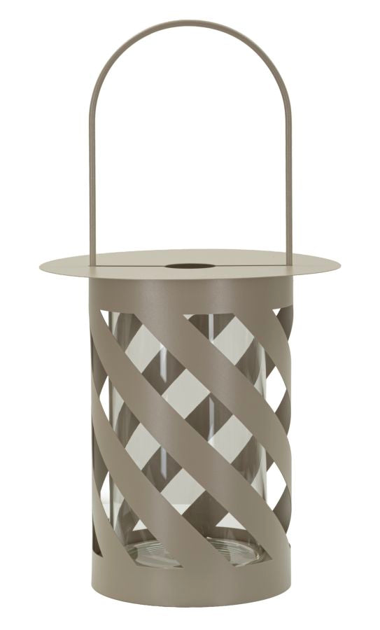 Twist Saturn Lantern     Dove Grey (ø23 X 43 Cm) Black Friday Mauro Ferretti Tilbud