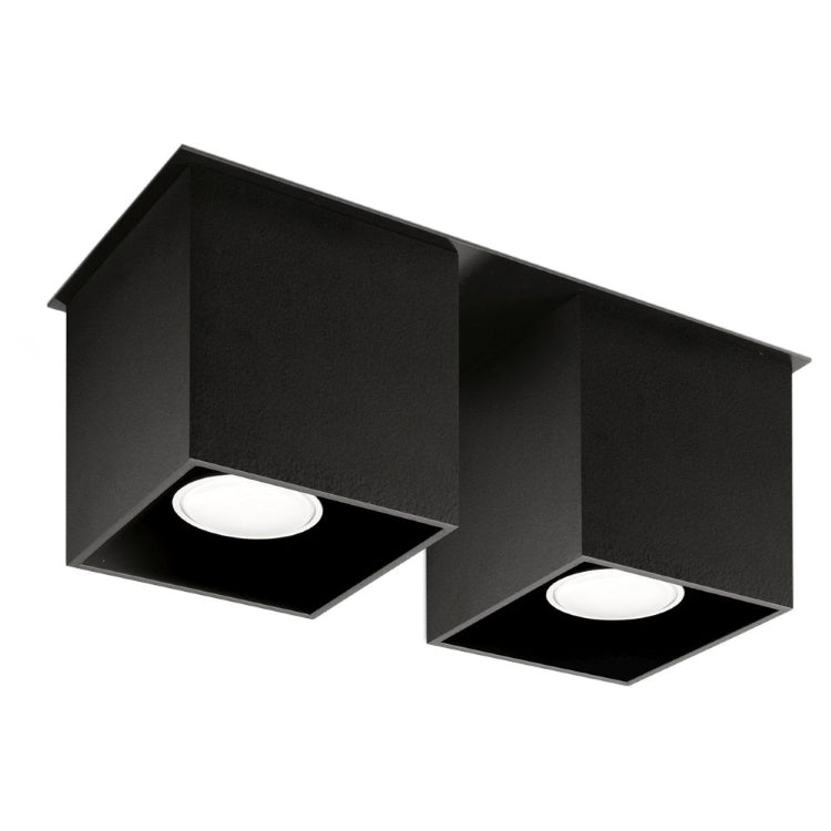 Loftslampe Quad 2 Sort Black Friday Sollux Lighting Tilbud