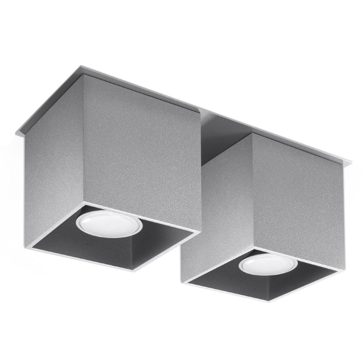 Loftslampe Quad 2 Grå Black Friday Sollux Lighting Tilbud
