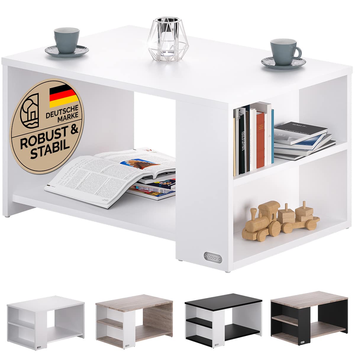 Sofabord Santa Cruz Hvid – Elegant design til stuen!