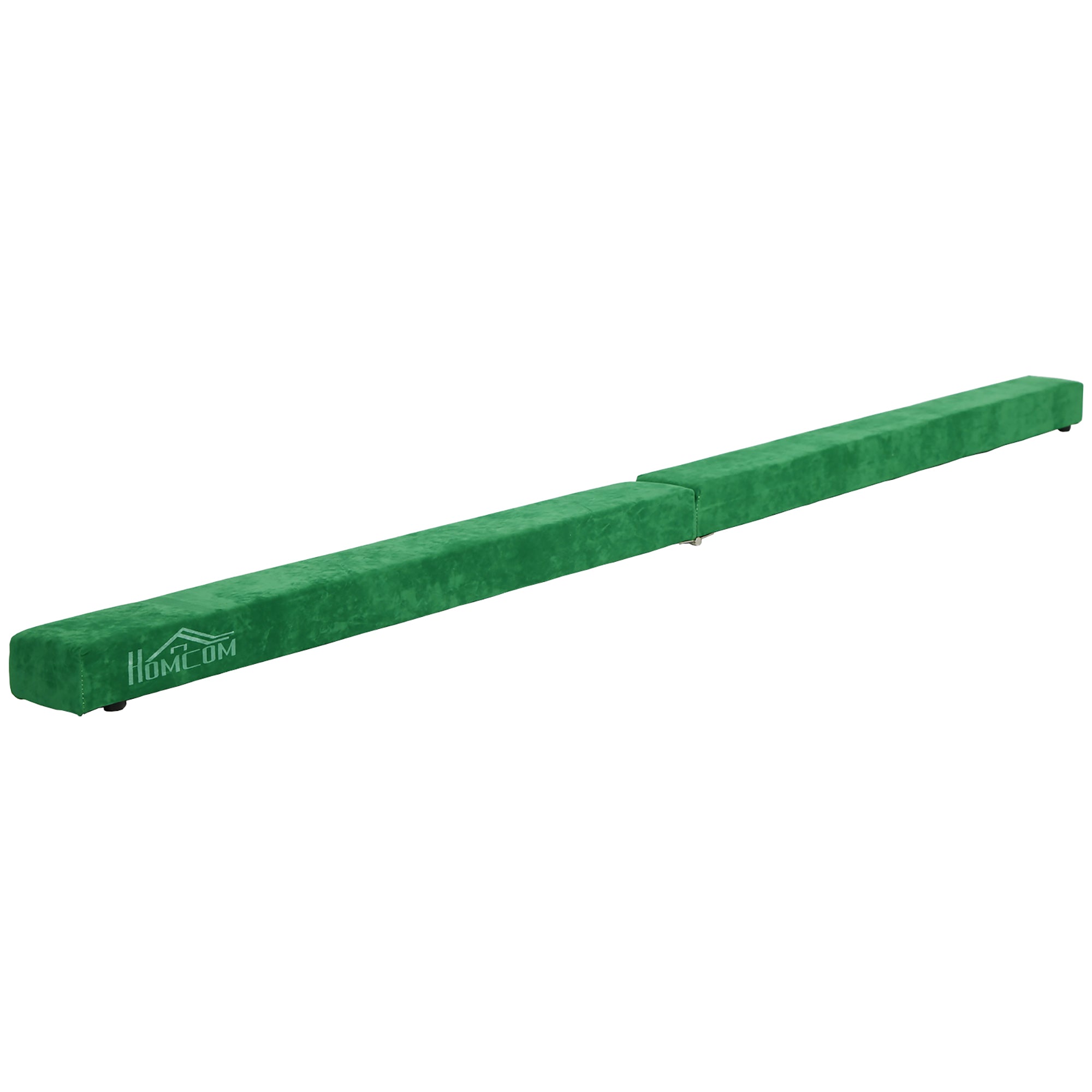 Sammenklappelig Balancebom, Skridsikker, Ruskindsbetræk, Robust Træ, 210 X 10 X 6,5 Cm, Blå Black Friday Aosom Tilbud