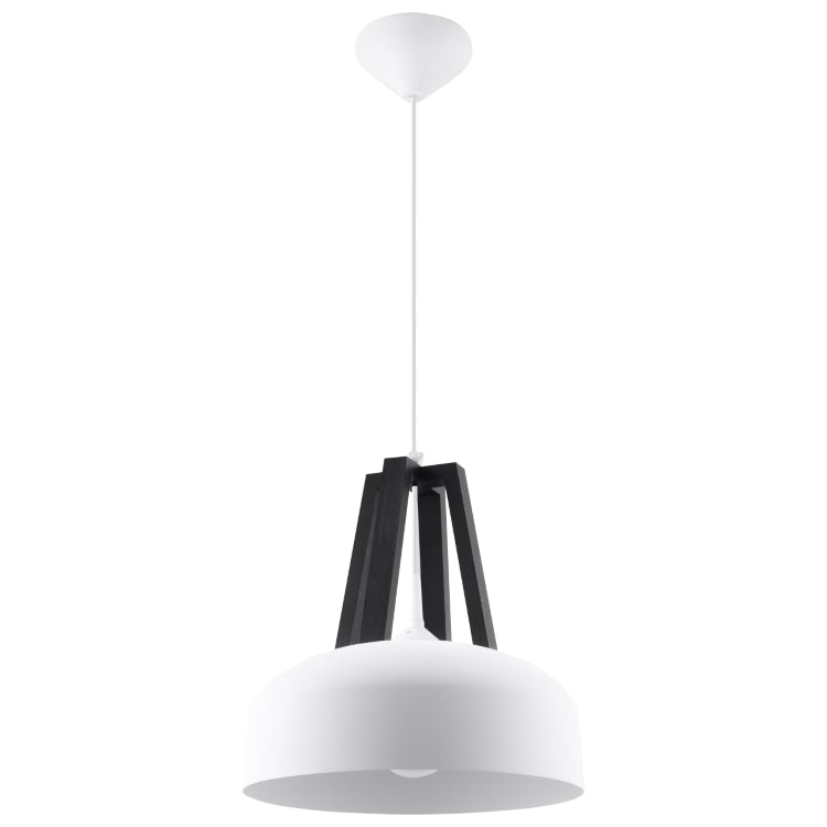Vedhængslampe Casco Hvid Sort Black Friday Sollux Lighting Tilbud