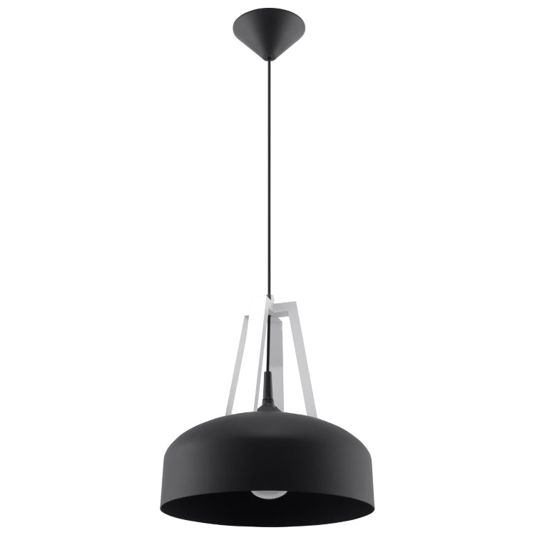 Pendellampe Casco Sort Hvid Black Friday Sollux Lighting Tilbud