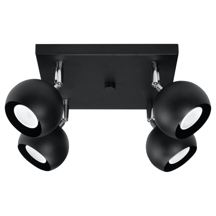 Loftslampe Oculare 4 Sort Black Friday Sollux Lighting Tilbud