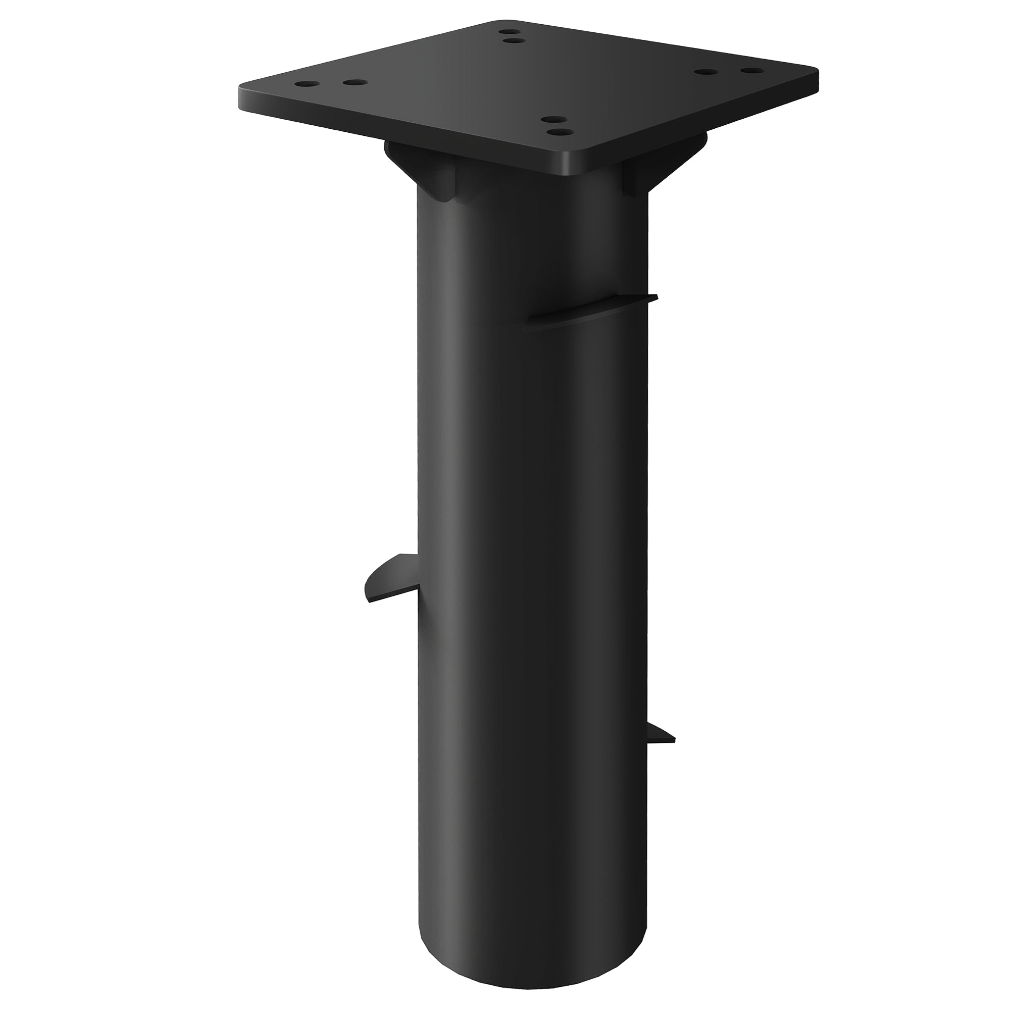 Nedgravet Parasolholder I Galvaniseret Metal     16,5x16,5x40 Cm     Mørkegrå Black Friday Aosom Tilbud