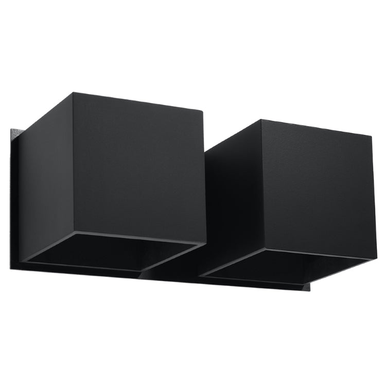 Væglampe Quad 2 Sort Black Friday Sollux Lighting Tilbud