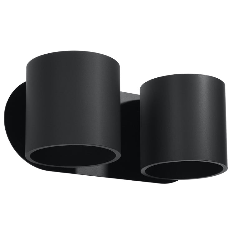 Væglampe Orbis 2 Sort Black Friday Sollux Lighting Tilbud